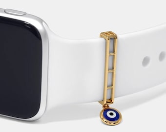 Devil Eye Apple watch Charm,14k solid gold apple watch charm,Apple watch band charm,smart watch accessories,watch charm,Mulltiwearable charm