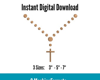 Religious Catholic, Rosary Beads Embroidery Design, Designs for Embroidery Machine, religion bead faith Christian