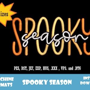 Spooky Season Embroidery Design, Halloween Embroidery Design, Embroidery Designs for Halloween, Spooky Embroidery Design