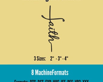 Faith Machine Embroidery Design: Religious Bible Verse (Digital Download)
