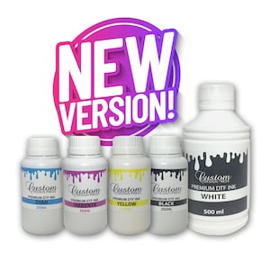 Enhance Your Prints with our Premium Direct To Film (DTF) Bundle - CMYKW Ink, Professional-Quality Supplies for Vibrant Results