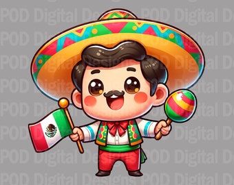 Mexican Flag Man | Bold Colors PNG - High Resolution Digital Download, Sublimation, Apparel, Mugs