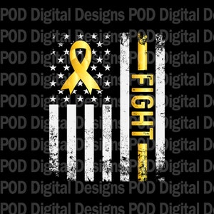 Transparent png Fight Childhood Cancer Flag | Sublimation | DTF | DTG