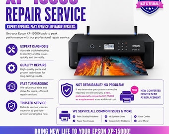 Epson XP15000 reparation DTF skrivare Snabb leveranstid