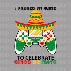 PNG transparente Paz Pausa Juego Cinco De Mayo, Sublimación, DTF, DTG, Descarga digital para Bolsas, Tazas, Camisetas Archivo de 300dpi