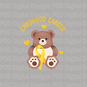Transparent png Childhood Cancer Bear | Sublimation | DTF | DTG