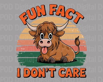 Highland Cow Image, Cartoon Graphic | Transparent Png | 300 Dpi Sublimation Dtf Project File