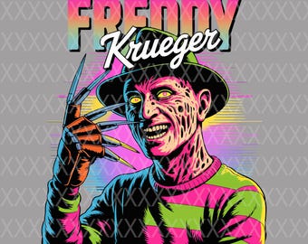 Freddy Krueger PNG: Horror Movie Sublimation File (Digital Download