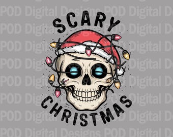 Holiday Skeleton Art | Christmas Horror Png - Transparent Digital File, 300 Dpi, Sublimation Design