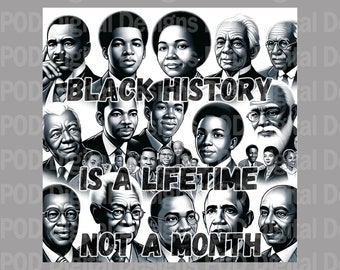 Lifetime Png DTF | Black Heritage Graphic, Juneteenth Cultural Download - Transparent Artwork