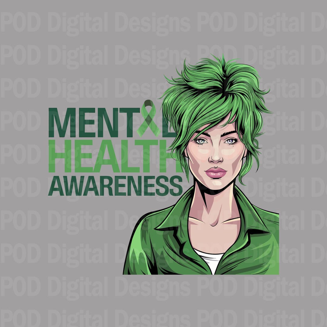 Transparent PNG Mental Health Awareness Digital Image for Sublimation ...