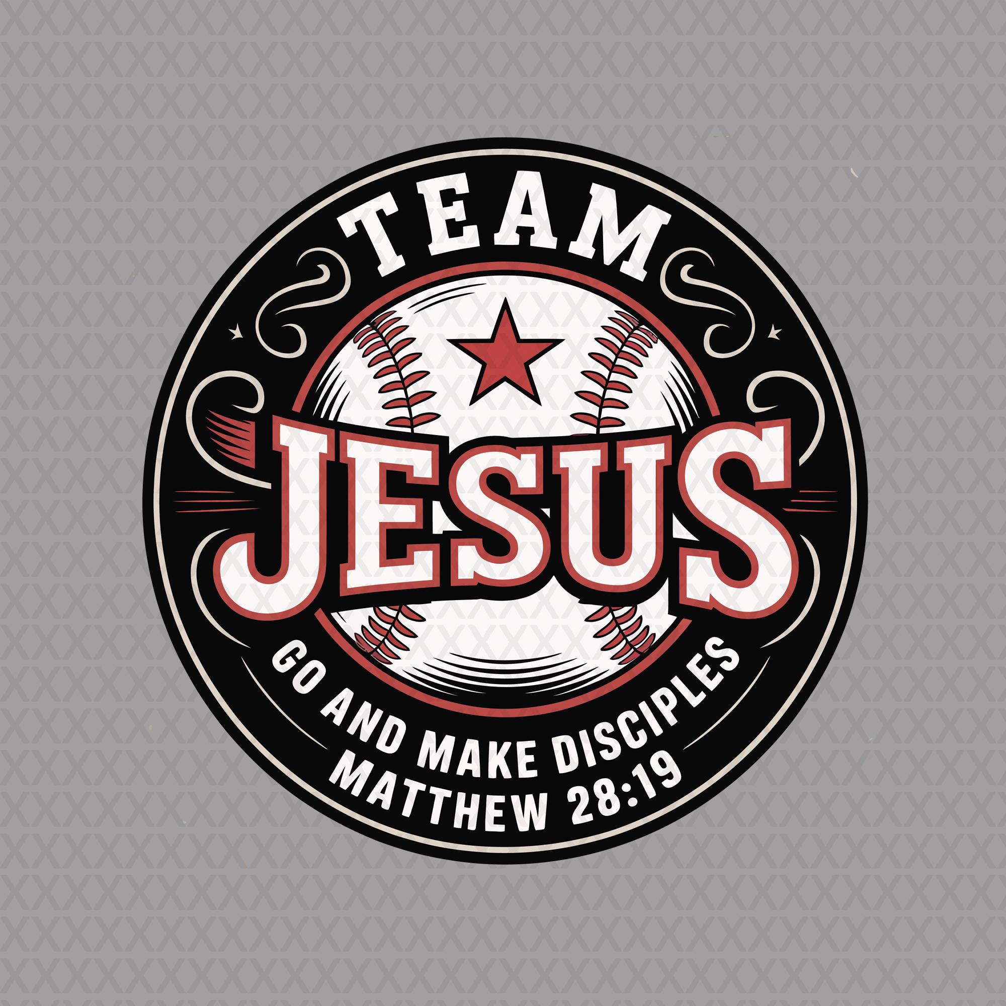 Team Jesus Baseball PNG, Faith Design (matthew 28:19 Scripture) - Etsy