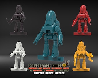 Protectron Set | 4K HD Resin Print | 28mm Miniature | Wargaming | TableTop | Fallout | D&D | Roleplaying | Pathfinder