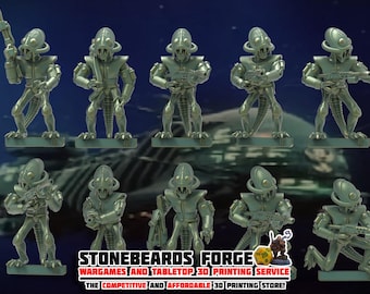 Termoids Aliens x 10 | 12K HD Resin Print | 28mm Miniature | Wargaming | Battlestar Galactica | Stargrave | Roleplaying | Pathfinder
