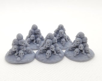 Skull Piles - Scatter Terrain | 4K HD Resin Print | Wargaming | TableTop | Dungeons and Dragons | D&D | Roleplaying | Pathfinder