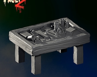 28mm Scale Dungeons and Dragons RPG Table | Resin Print | Vaultz | Scatter Terrain | Pathfinder | Terrain | Roleplaying Game | Miniature