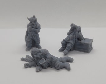 Drunken Dwarves | 4K HD Resin Print | 28mm Miniature | Wargaming | TableTop | Dungeons and Dragons | D&D | Roleplaying | Pathfinder