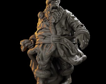 Zombie Santa Claus | 12K HD Resin Print | Vaultz | TableTop | Halloween | Dungeons and Dragons | Horror | Christmas | Father Christmas