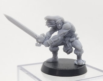 HeroQuest Barbarian | 4K HD Resin Print | 28mm Miniature | Wargaming | TableTop | Dungeons and Dragons | D&D | Roleplaying | Pathfinder