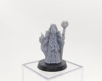 Human Wizard | 4K HD Resin Print | 28mm Miniature | Wargaming | TableTop | Dungeons and Dragons | D&D | Roleplaying | Pathfinder