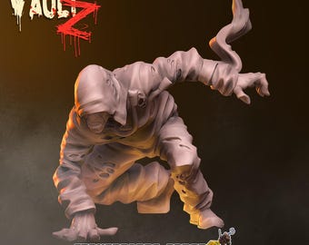 Hunter Zombie Miniature | 4K HD Resin Print | Vaultz | Wargaming | TableTop | Left 4 Dead | Apocalypse | Survival | Wasteland