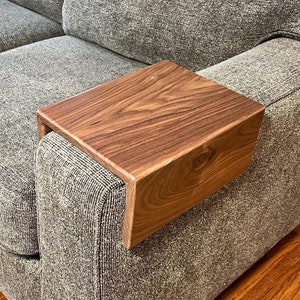 Handmade Hardwood Sofa Arm Tray | Custom Couch Table