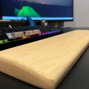 Hand crafted Wood Wrist Rest I Handmade Wrist Rest I Computer Accessories | Gaming | Typing | Codeing | Wrist Rest Carpal Tunnel Prevention