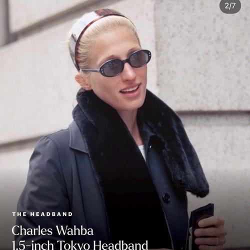 AUTHENTIC CHARLES J WAHBA - 1.5 Inch Wide Headband - Hand Crafted