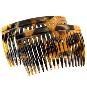 Charles J. Wahba Side Comb (Paired) - 17 Teeth - Hand Made in France