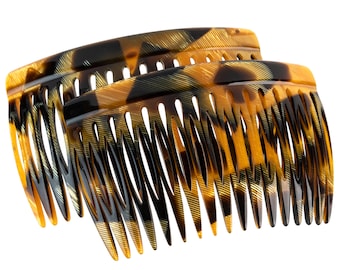 Charles J. Wahba Side Comb (Paired) - 17 Teeth - Hand Made in France
