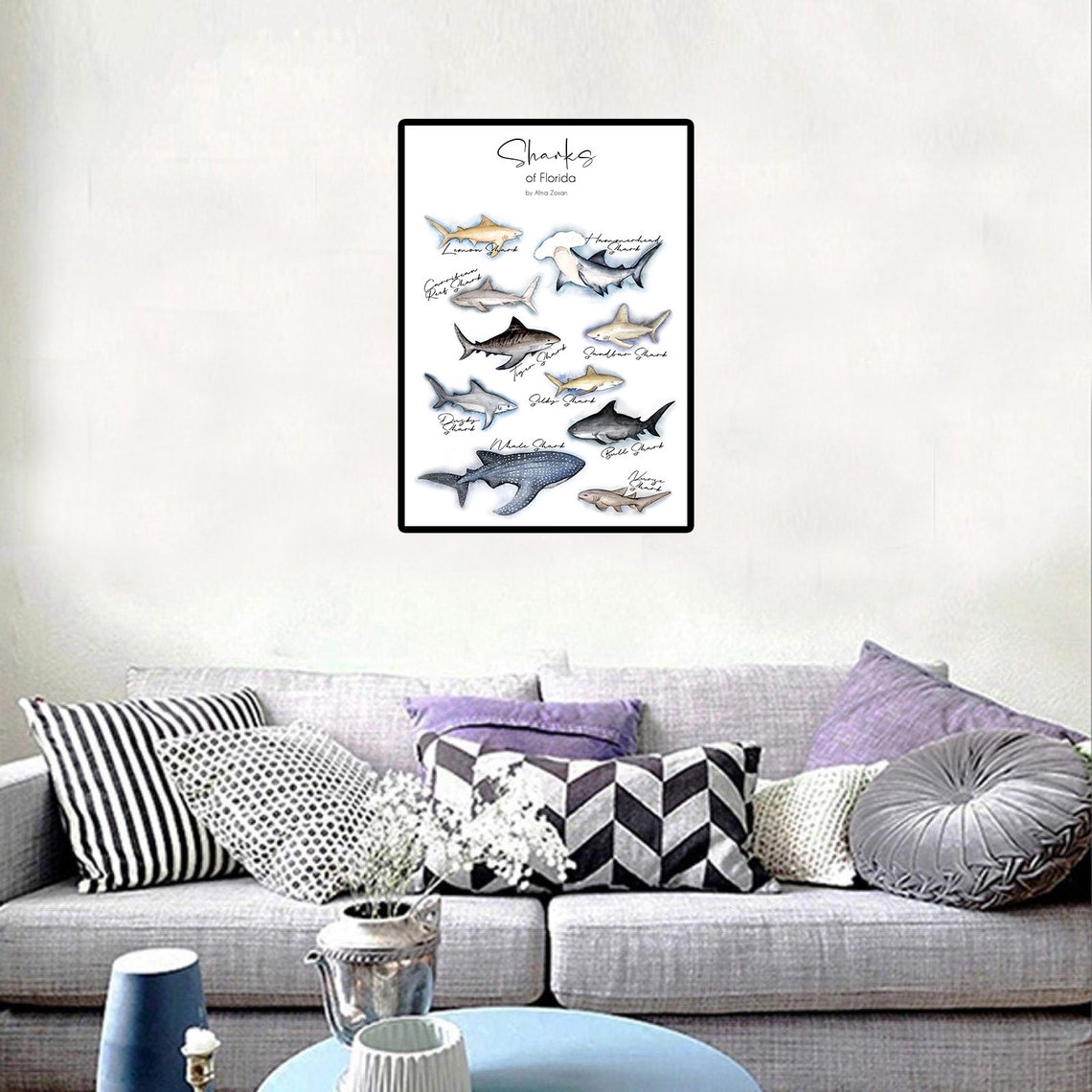Sharks of Florida Chart - Etsy