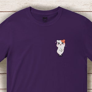 Kawaii hamster shirt, Oruchuban Ebichu fan made merch tee, adorable hamster design, unisex short sleeve tshirt, gift for anime lovers