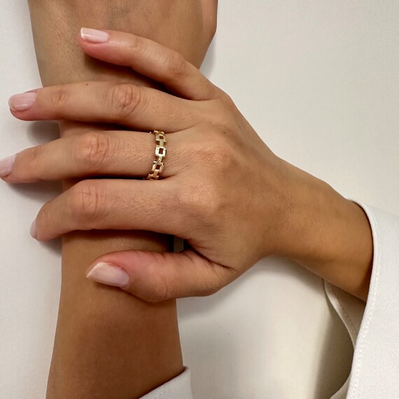 Anillo cadena oro hotsell