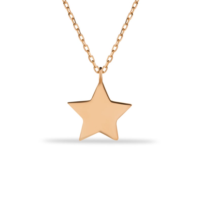 May include: A gold star pendant necklace with a delicate chain.