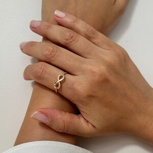 thumbnail image 2 of 18k Gold Ring AmorArtSky 18k Gold Five Leaf Clover Dainty Inlaid Zircon Ring For Women:Fashion Lucky Five Leaf Love Promise Rings Stainless Steel Wedding Band Promise Ring Jewelry Birthday Gifts For Women 2 of 12