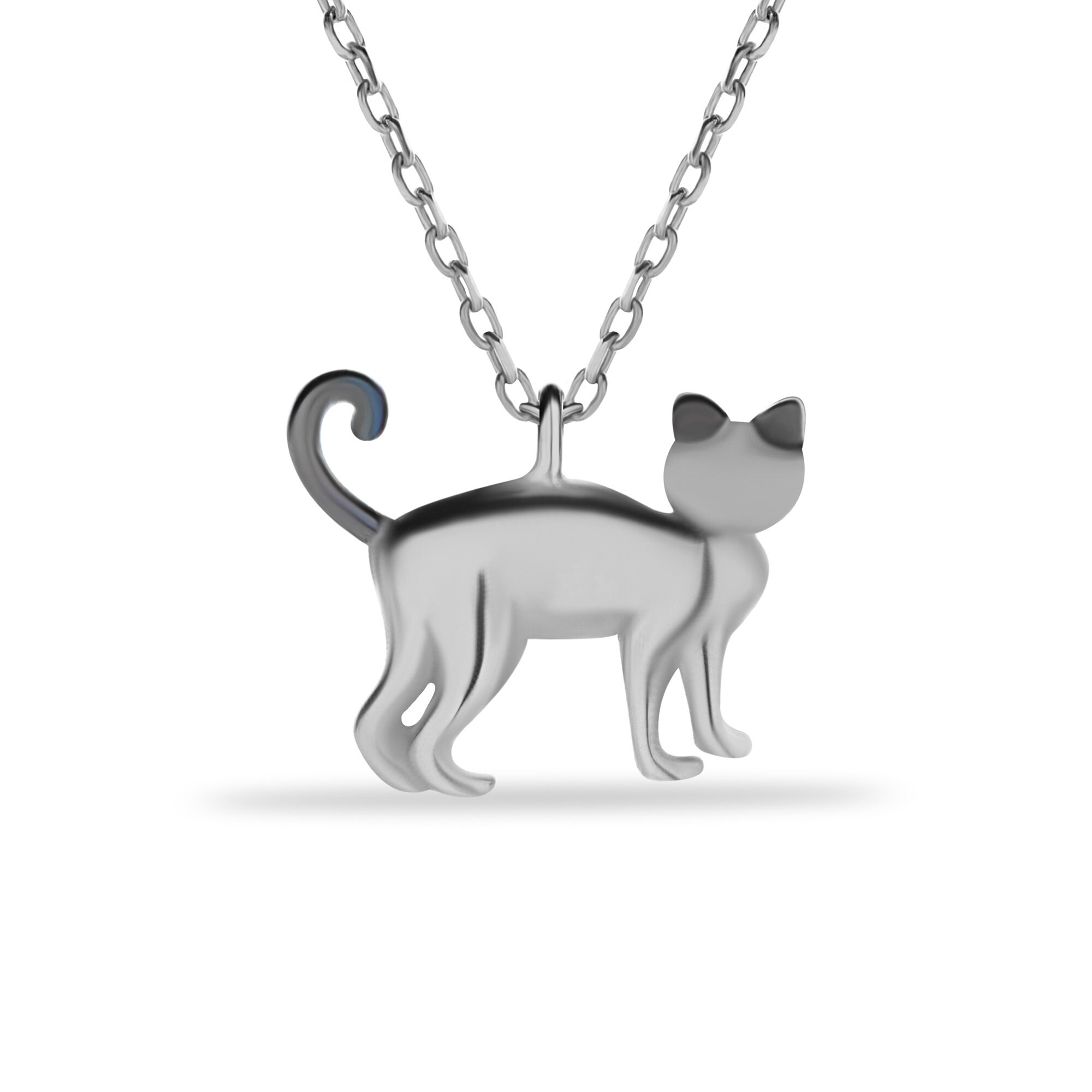 14K Gold Necklace Gold Cat Necklace Gold Cat Pendant 14K Etsy Australia