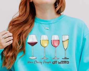 Comfort Colors Wine Sweatshirt for wine lover, wine enthusiast sweater for women, gift for wine lover, mothers day gift, birthday gift, wine