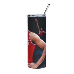 Retro Basketball Sporty Stainless Steel Tumbler, Retro Basketball, NBA Fan Gift, Cool Drinks, Sports Enthusiast, Gift for Him