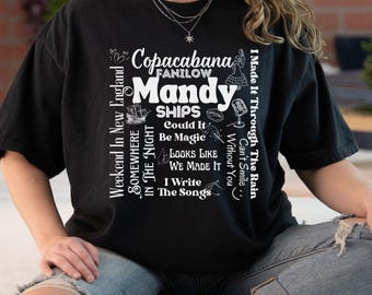 Copacabana Fanilow Tribute shirt for women,  shirt for concert 2024 Manilow tour, fanilow outfit, gift for fans, music fan christmas gift