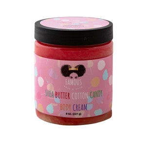 8 oz. SHEA BUTTER cotton candy body cream/ cream for body/body care/skin care/fragrance cream/ organic cream/natural cream softener