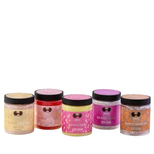 40 oz.  SHEA BUTTER, six assorted scented body creams/body butter cream to soften skin/shea butter cream/vegan free body cream/organic cream