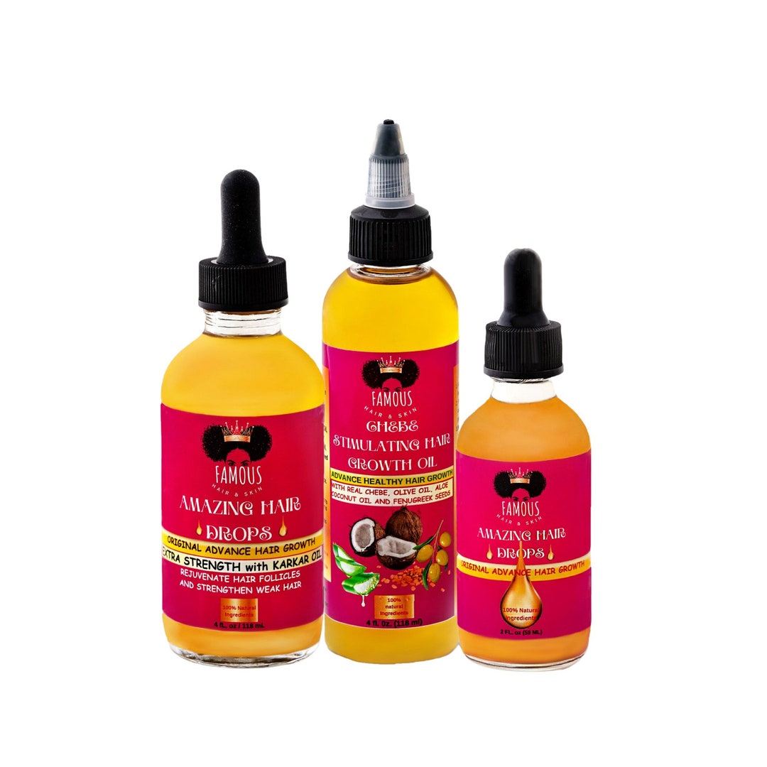 HAIR GROWTH OIL Kit/4 Oz Chebe Hair Growth Oil/4 Oz Karkar Oil Hair