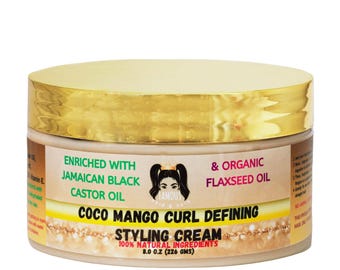 8 oz. Coco Mango Curl Defining Styling Cream: Jamaican Black Castor Oil