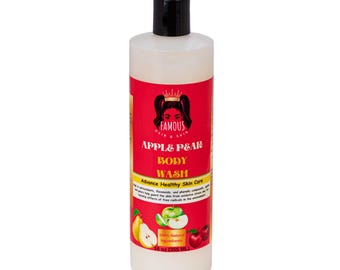 16 oz. APPLE PEAR Scented Body Wash/natural organic body wash/body wash for skin and face/body wash to rejuvenate skin/body care
