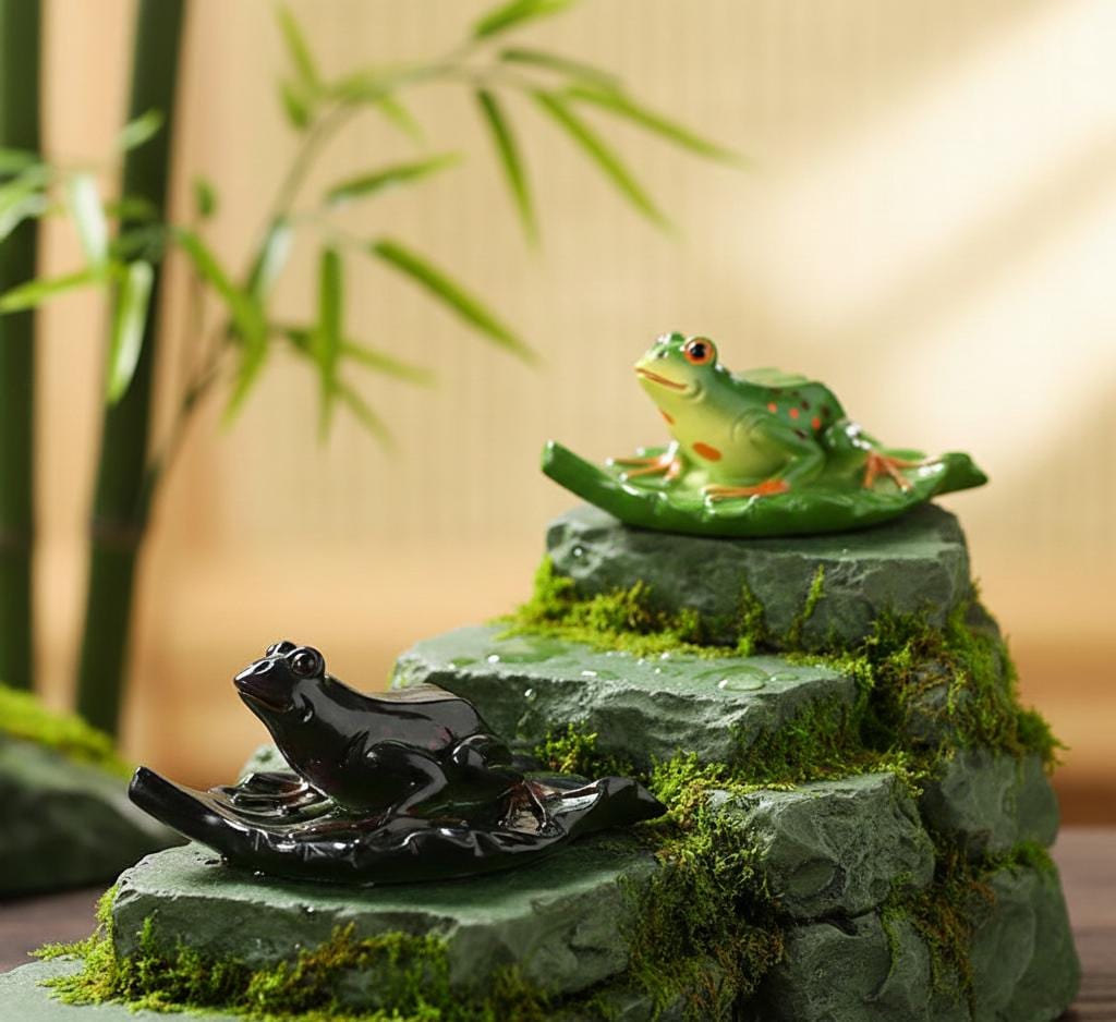 色が変わるカエルのオーナメント - お湯に入れると色が変わるカエルの