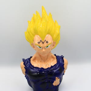 Majin Vegeta 3D Printed Figurine | Hand-Painted Dragon Ball Z Villain Statue | Anime Shelf Decor | DBZ Gift for Collectors