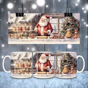 Tazze simpatiche di Babbo Natale, tazze di Buon Natale, tazze natalizie 3D, con manici a forma