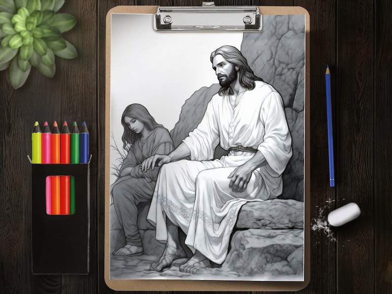 67 Pages of Jesus Christ | Coloring Book Pages | 4 Different Versions