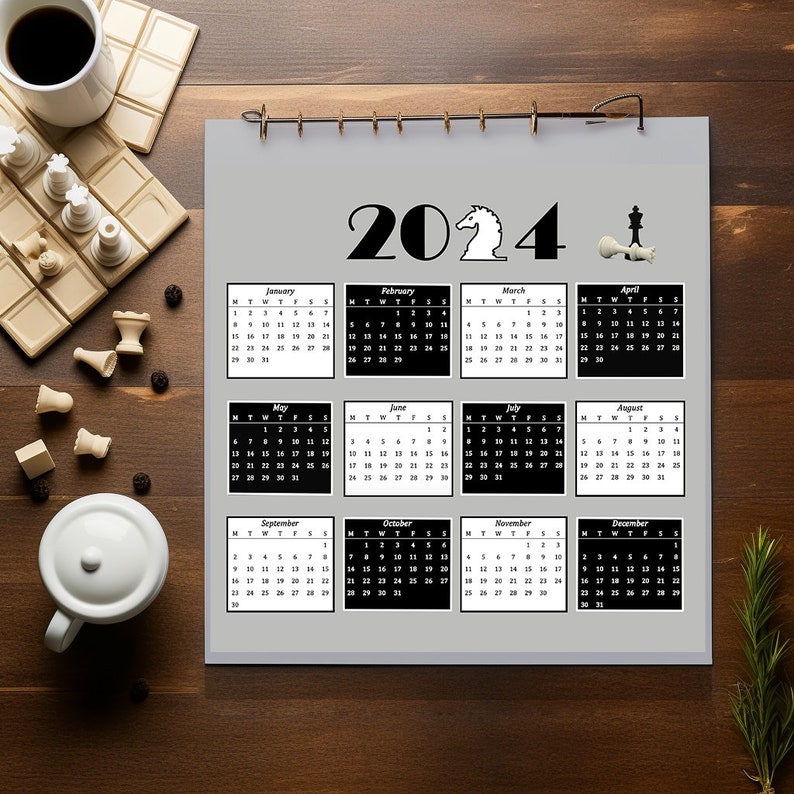 Chess Calendar 2024 A Year of Strategic Brilliance in 12 Remarkable