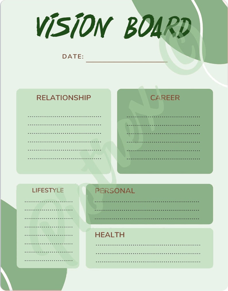Printable Vision Board - 6.3